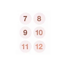 Bastelzubehör|AmOlenDiek Zahlensticker 1-24 puderfarben
