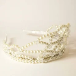 Discount Zarte Perlen-Tiara für Bräute – Ivory Dream Hochzeitsschmuck mit Kristallakzenten Brautschmuck