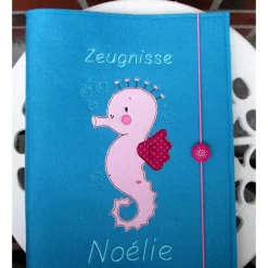 Zeugnissmappe / Zeugnisshülle aus Filz 