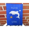 Zeugnissmappe / Zeugnisshülle aus Filz "Delphin" Kinder Einschulung