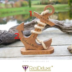 Zeus Anker Holz Personalisiert Gravur Geschenk Hochzeitstag Jahrestag Goldene Hochzeit Silberhochzeit Holzanker Hochzeitsgeschenke