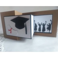 Clearance Z-Fold Karte zur Promotion, zum Bachelor, Master, Abitur, Examen Glückwunschkarten