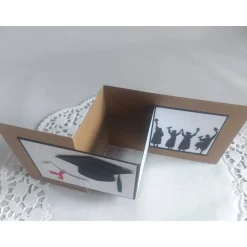 Clearance Z-Fold Karte zur Promotion, zum Bachelor, Master, Abitur, Examen Glückwunschkarten