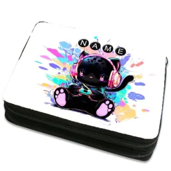 Discount Zocker-Mieze Federmäppchen inkl. Inhalt mit Name / personalisierbar Kinder Federmäppchen