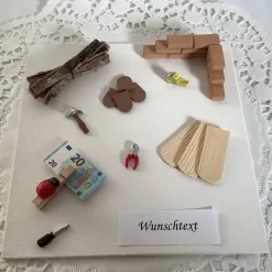 Discount Zum Hausbau ein Geldgeschenk für Häuslebauer oder Geschenk zum Umbau und Umzug für Haus, Wohnung oder Zimmer verpacken Geschenke