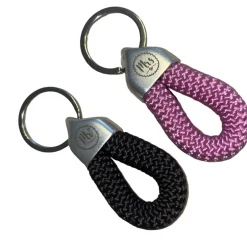 Accessoires|AlsterStruppi Zwei Schlüsselanhänger, Mr. und Mrs. zur Hochzeit, schwarz und altrosa, handgefertigt der Marke