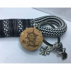 Accessoires|AlsterStruppi Zwei Schlüsselanhänger, Mr. und Mrs. zur Hochzeit, schwarz und altrosa, handgefertigt der Marke