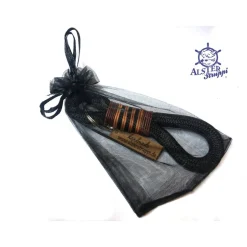 Accessoires|AlsterStruppi Zwei Schlüsselanhänger, Mr. und Mrs. zur Hochzeit, schwarz und altrosa, handgefertigt der Marke